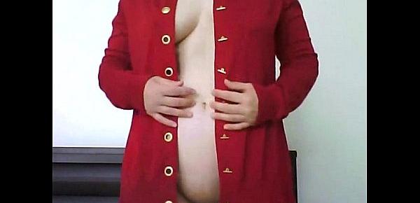  Beautiful lady in red, chat with her at lovelygirlsoncam.com